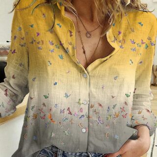 Chemise Boheme Femme Papillons