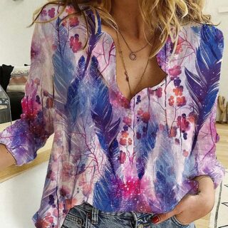 Chemise Boheme Femme Plumes