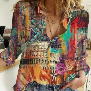 Chemise Boheme Femme Rainbow City