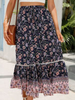 Jupe Longue Bleu Nuit Style Boheme