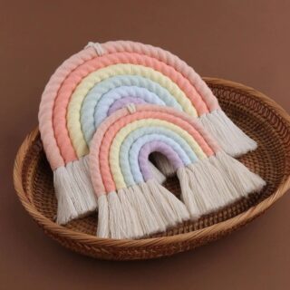Arc en ciel coton macrame