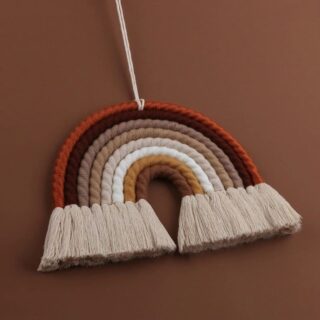 Arc en ciel macrame terracotta