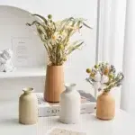 Beige Vase en Gres