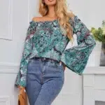 Blouse Style Boho Motif a Fleurs tissu