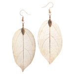 Boucles d Oreilles Boheme Feuilles full gold