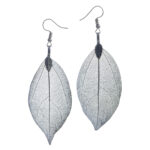 Boucles d Oreilles Boheme Feuilles hematite