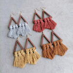 Boucles d Oreilles Macrame Triangulaire