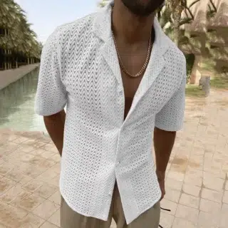 Chemise Boheme Pour Homme blanc