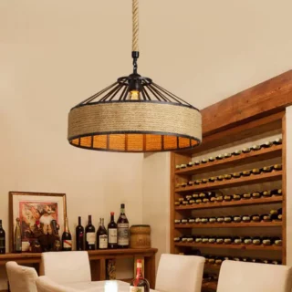 Lustre boheme en corde