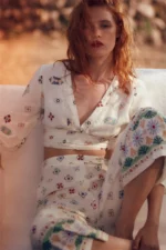 Pantalon Boheme Imprime Floral femme