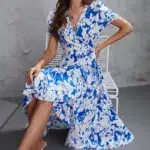 Robe Bleu et Blanche Boheme