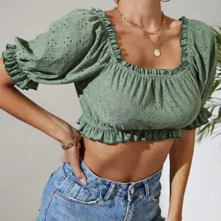 T Shirt Boheme Manches Bouffantes