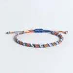 Bracelet macrame 3 couleurs orange