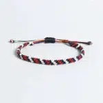 Bracelet macrame 3 couleurs rouge