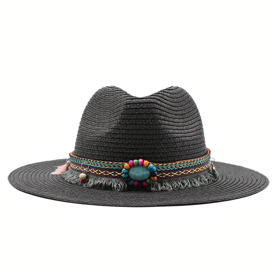 WYLZLKX Chapeau De Paille à Large Bord Pour Femme - Chapeau De Paille