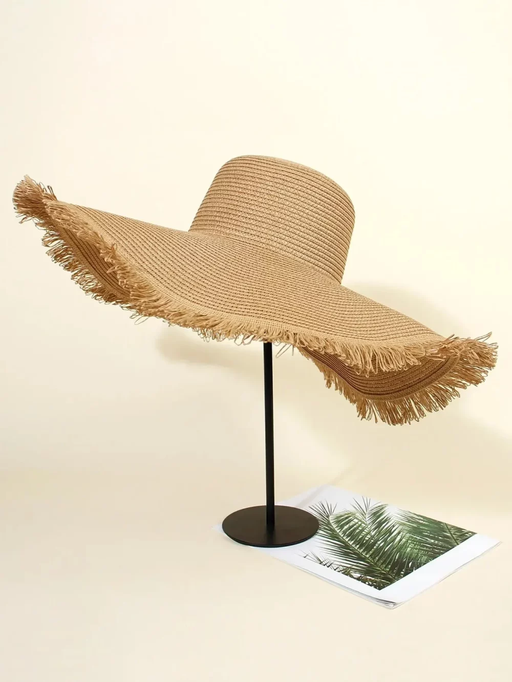 Chapeau De Paille Femme à Large Bord – Protection UV 50+, Pliable, Style Bohême Pour Plage, Vacances, Extérieur - 6