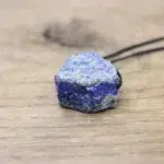 Collier micro macrame lapis lazuli