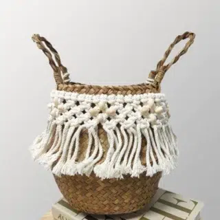 Corbeille panier macrame