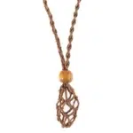 Corde macrame pour collier marron