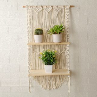 Double etagere macrame