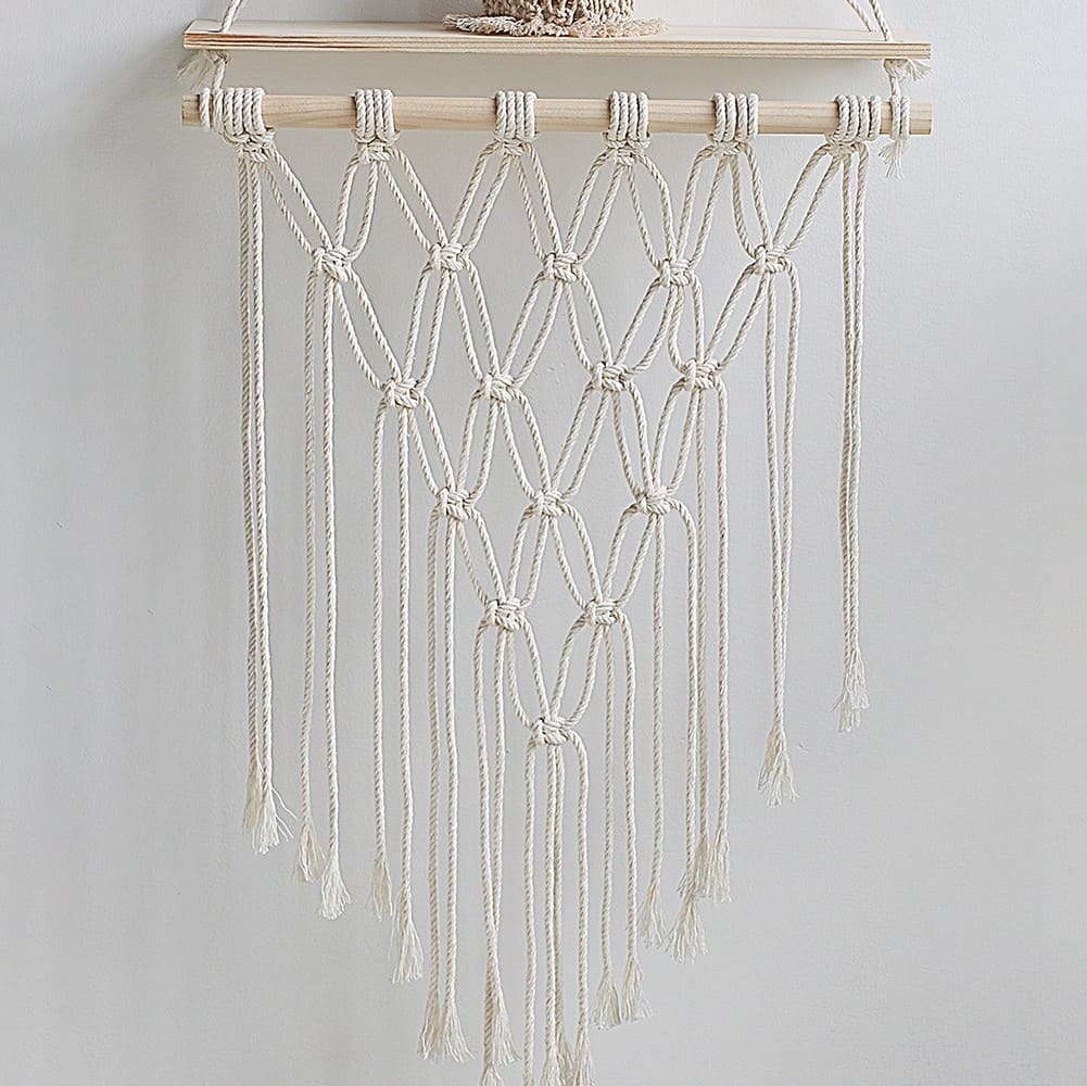 Etagere macrame nordique corde
