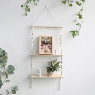 Etagere suspendue corde macrame