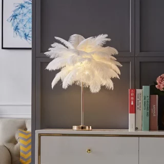Lampe a Plumes Style Boheme