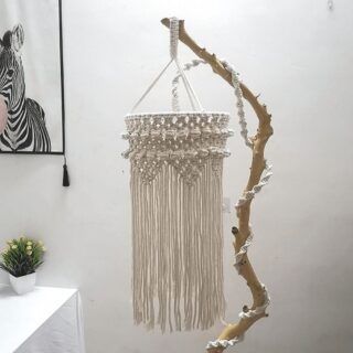 Lampe suspendue macrame