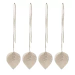 Macrame attache rideau feuille beige