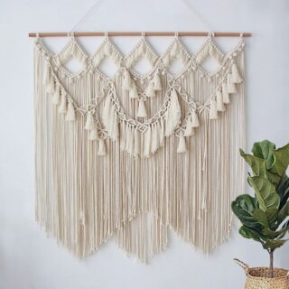 Macrame mural tete de lit