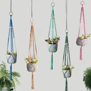 Macrame suspension pour plante