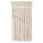 Rideau de fil macrame pompons