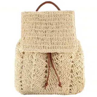 SAC A DOS PAILLE SOUPLE POUR FEMME