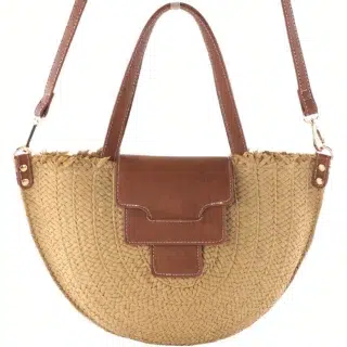 SAC A MAIN PAILLE SEMI CIRCULAIRE