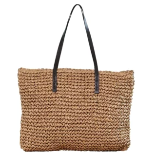 SAC CABAS PAILLE AVEC FERMETURE