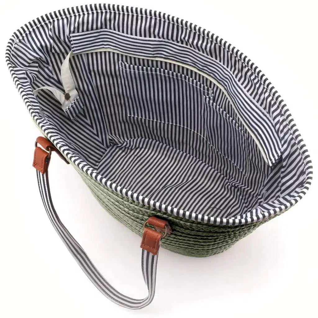 Sac cabas paille design plage - La boutique boh?�me