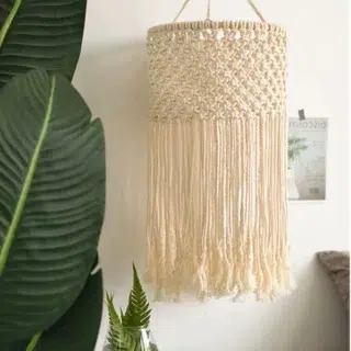 Suspension abat jour macrame