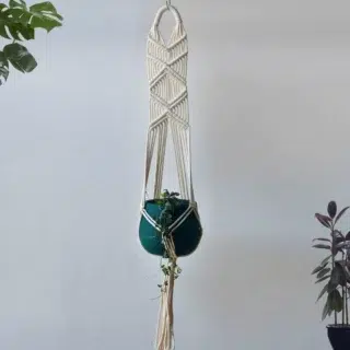 Lot De 4 Suspensions Pour Plantes En Macramé, Corde En Coton Faite