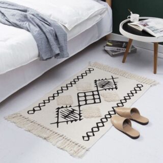 Tapis macrame coton luna