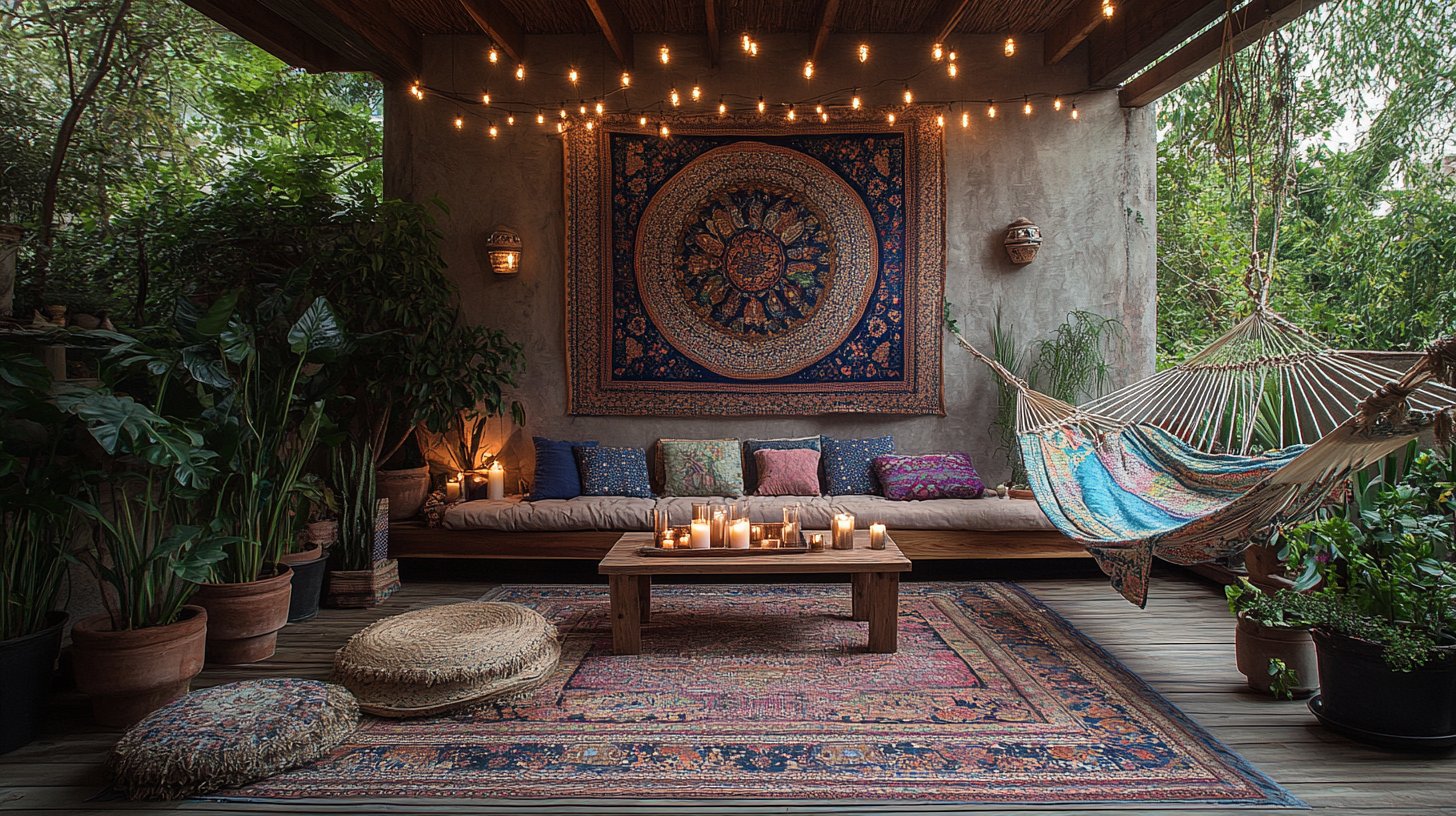 decoration terrasse boheme