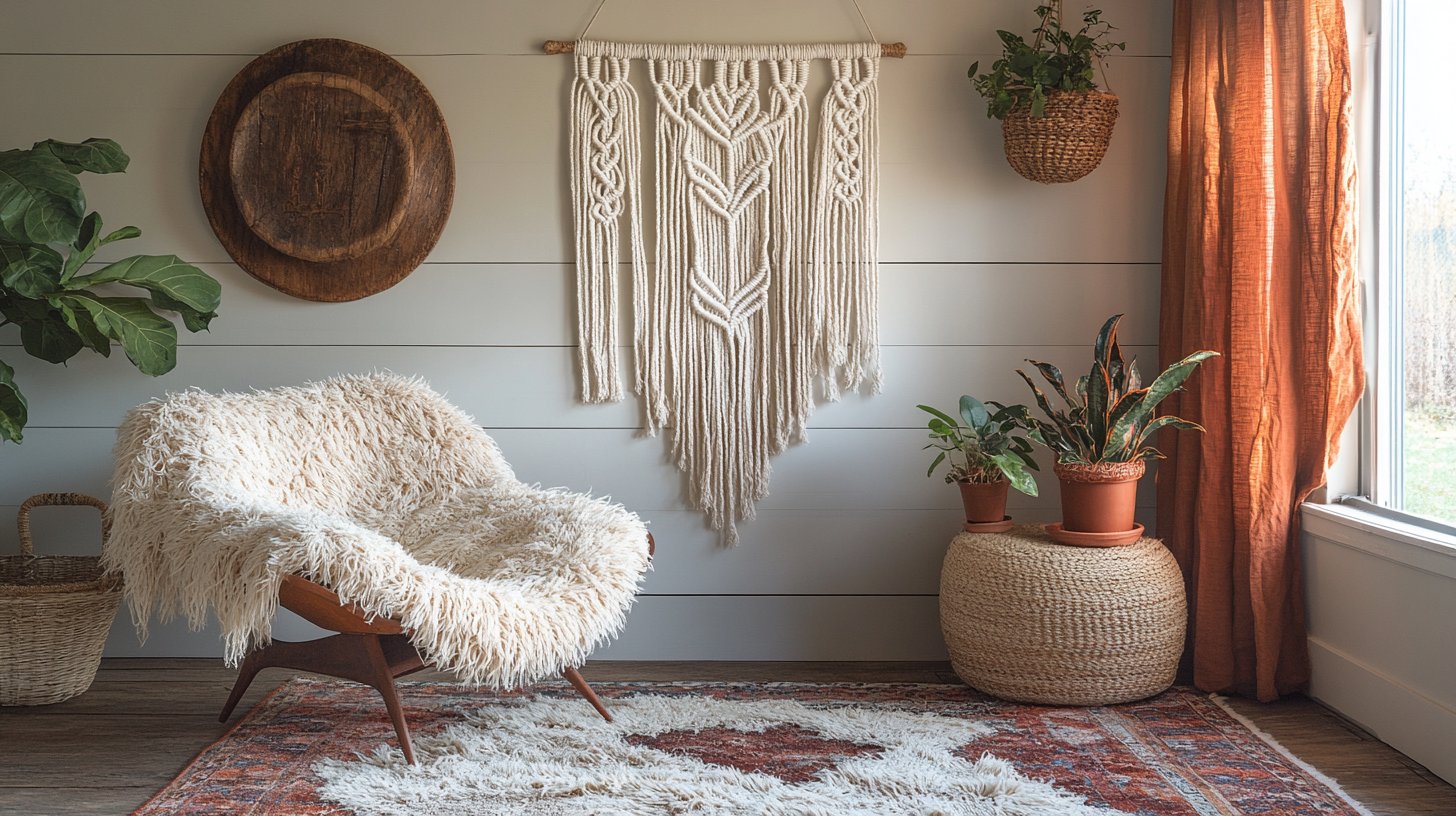 macrame mural decoratif